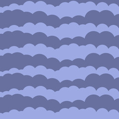 Blue ocean paper cut wave vector illustration