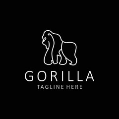Gorilla logo design icon tamplate