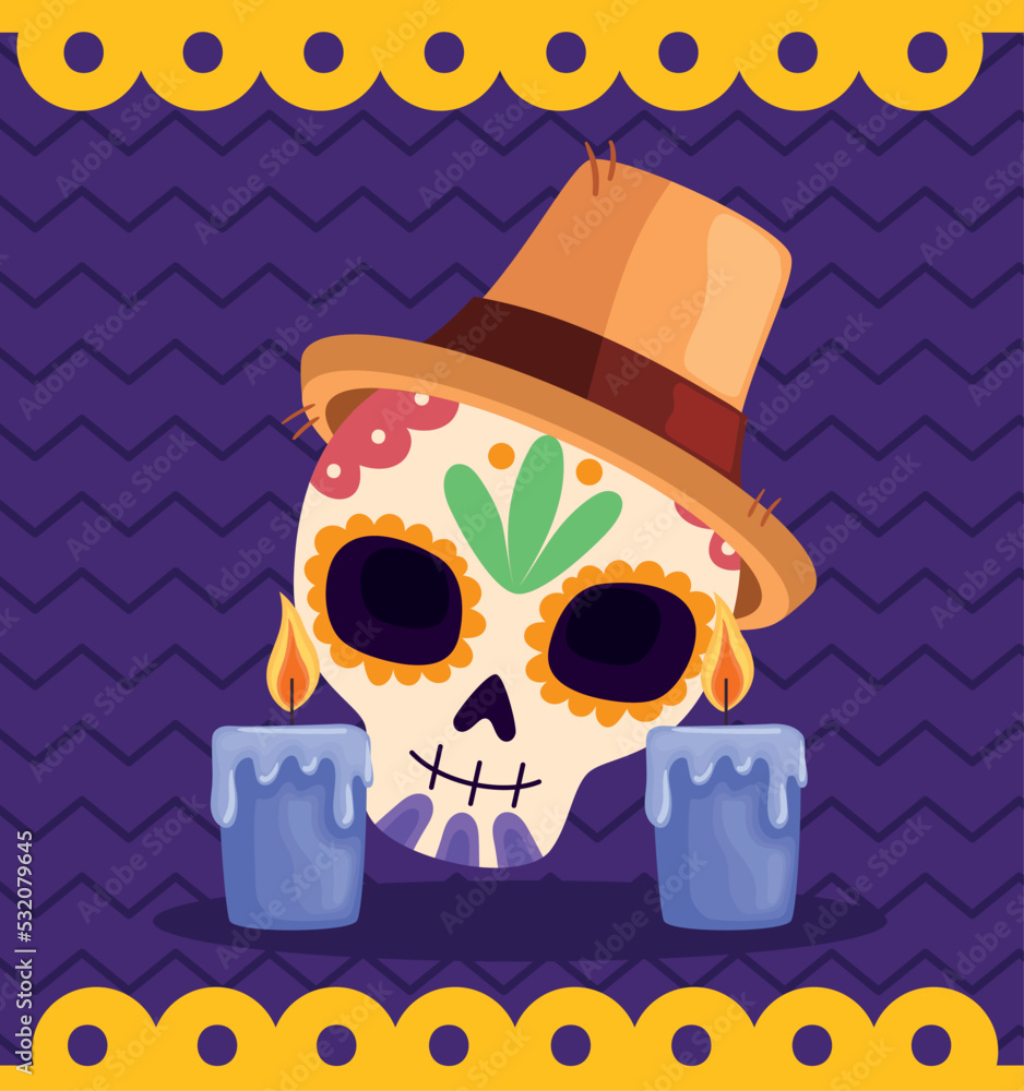 Canvas Prints dia de los muertos postcard