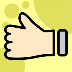 Illustration Vector Graphic of up thumb, like icon