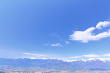 Obraz na płótnie Canvas Mount scenery, Sky, Blue
