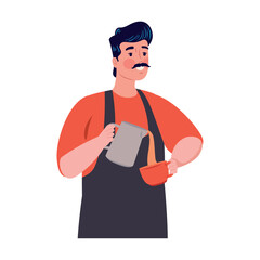 barista serving coffee