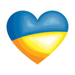 Ukrainian flag in heart