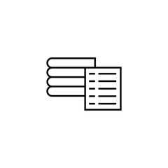 Graphic flat reading list icon for your design and website