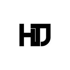 htj letter original monogram logo design
