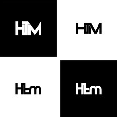 htm letter original monogram logo design set