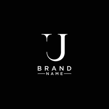 UJ J JU U Letter Logo Design. UJ J JU U letter logo Vector Illustration - Vector