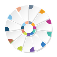 Obraz premium Basic circle infographic with 11 steps, process or options.