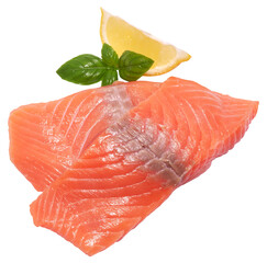 piece of salmon fillet isolated 