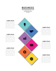 Vector illustration, infographics design, template, marketing, information, with 6 options or steps