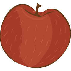 Red Apple PNG Clipart Illustration