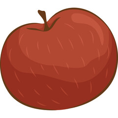 Red Apple PNG Clipart Illustration