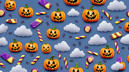 Obraz premium Halloween candy background