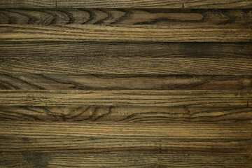 Natural dark brown planks and wooden table surface with wood pattern .background concept