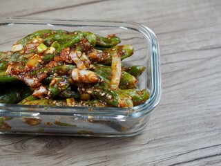 한국전통음식 녹색고추찜, 요리