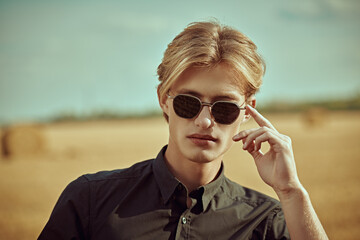 elegant blond man