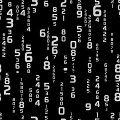 black and white background with numbers	