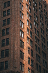 Fototapeta premium city building classic New York City Manhattan downtown windows sun reflection sunset time 