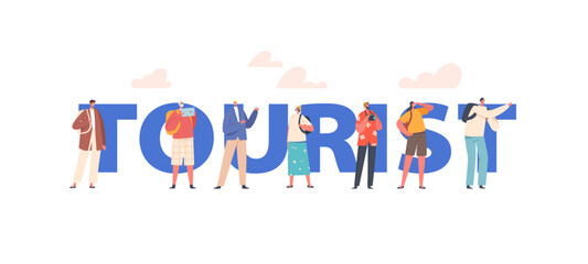 Tourist Concept. People With Backpacks And Smartphones Traveling Abroad. Travel Agency Service, Summertime Vacation