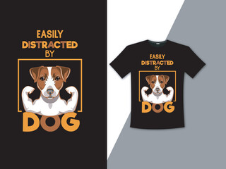 Creative animal dog typography T Shirt Design