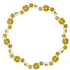 Gradient silhouette wreath