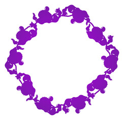 Gradient silhouette wreath