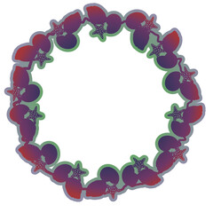 Gradient silhouette wreath