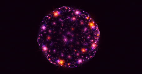 Obraz premium 3D rendering abstract round light background