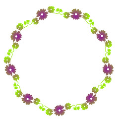 Gradient silhouette wreath