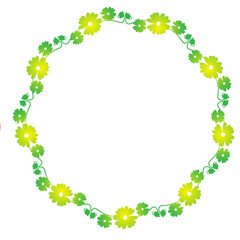 Gradient silhouette wreath