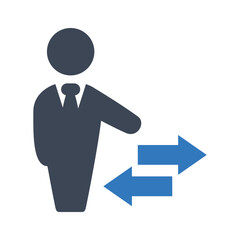 Decision making icon vector graphic illustration