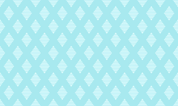 Seamless blue background with diamonds and stripes