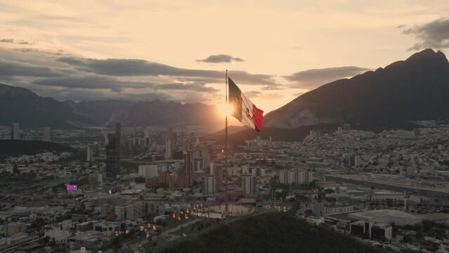Mexican flag sunset 3