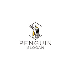 Penguin logo icon vector image