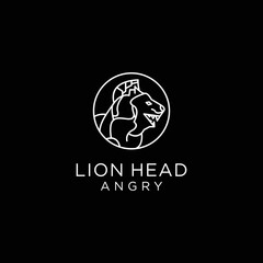 Lion head logo icon vector image