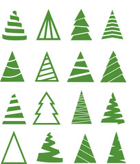 icons christmas tree, new year's card,christmas, logo