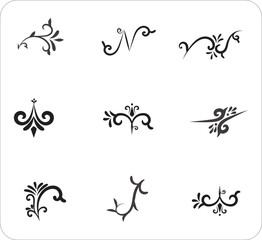 Beautiful vintage vector decorative elements and ornaments design