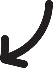 arrow hand drawn icon