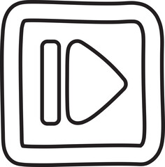 arrow hand drawn icon