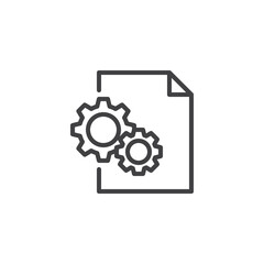 Data customization line icon