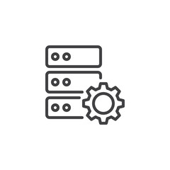 Data management line icon