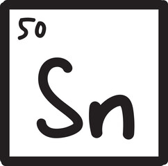 periodic table doodle icon