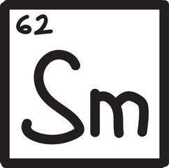 periodic table doodle icon