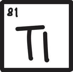 periodic table doodle icon