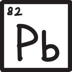 periodic table doodle icon