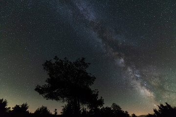 Fototapeta na wymiar Milky Way in south of France in Cevennes Natural Park.