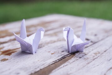 The origami bird is believed to be a sacred bird and a symbol of longevity, hope, good luck and peace.