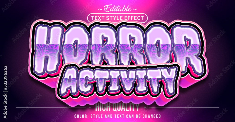 Aufkleber Editable text style effect - Horror Activity text style theme.