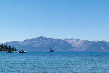 Lake Tahoe Boats Landscape Summer View