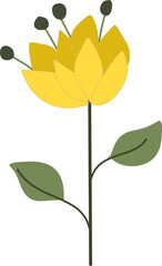 Fototapeta na wymiar illustration of a yellow flower